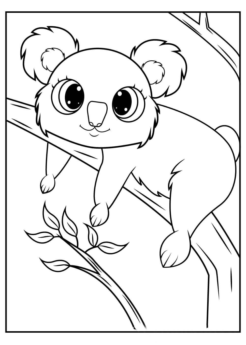 Dibujos de Bonito Koala para colorear
