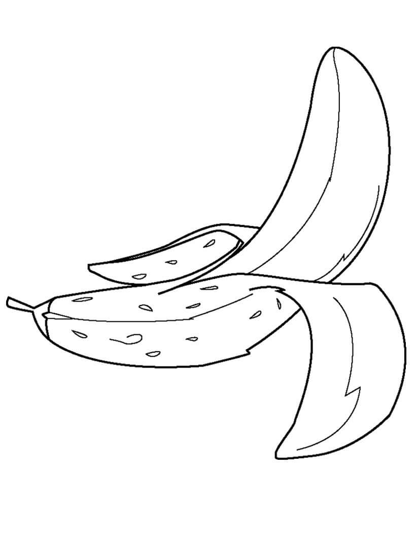 Bonito Plátano para colorir