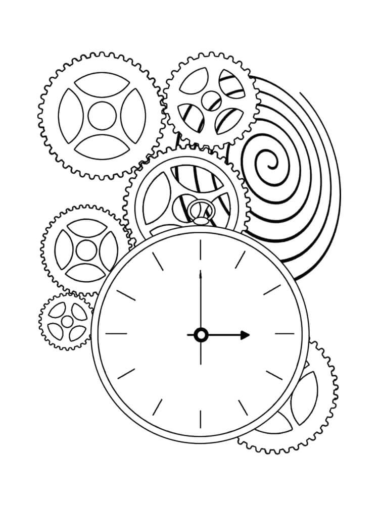 Dibujos de Bonito Reloj para colorear