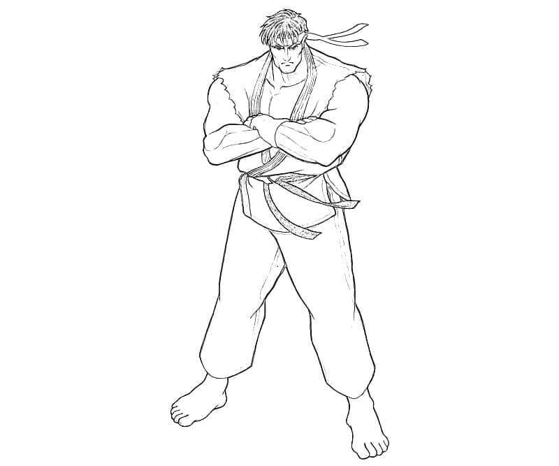 Bonito Ryu para colorir