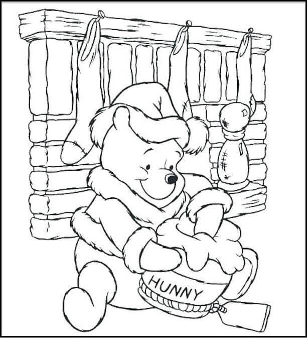 Dibujos de Bonito Winnie de Pooh para colorear