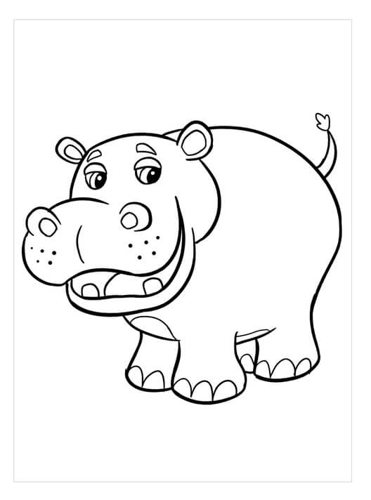Buen Hipopótamo para colorir
