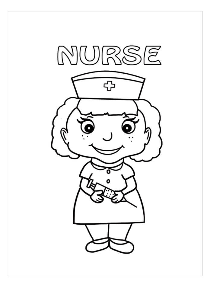 Dibujos de Buena Enfermera para colorear