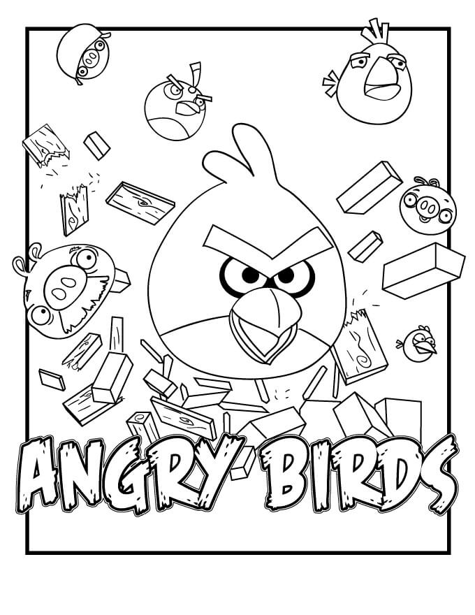 Dibujos de Buenos Angry Birds para colorear