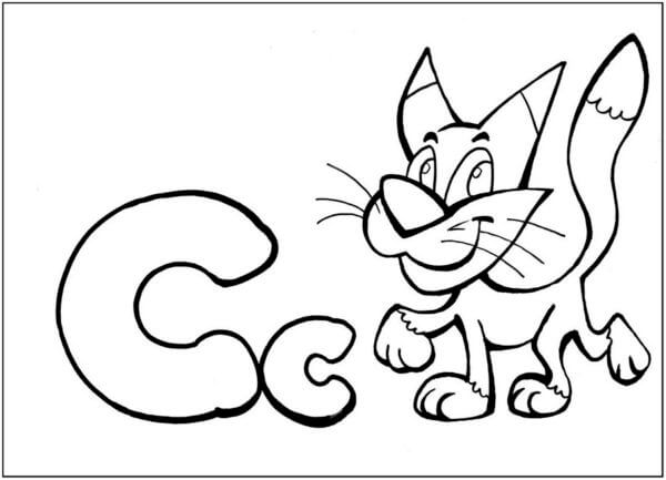 Dibujos de C Es Para Gato para colorear