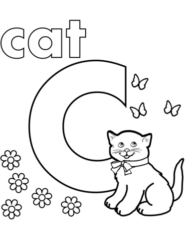Dibujos de C Es Para Gato para colorear