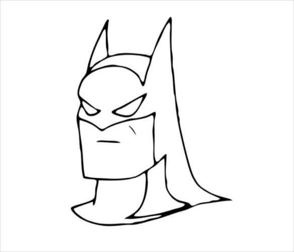 Dibujos de Cabeza de Batman para colorear