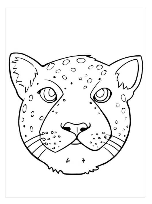 Cabeza de Jaguar para colorir
