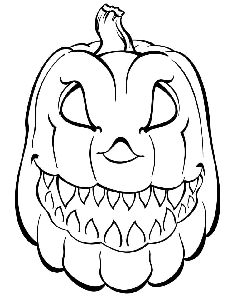 Dibujos de Calabaza de Halloween para niños para colorear