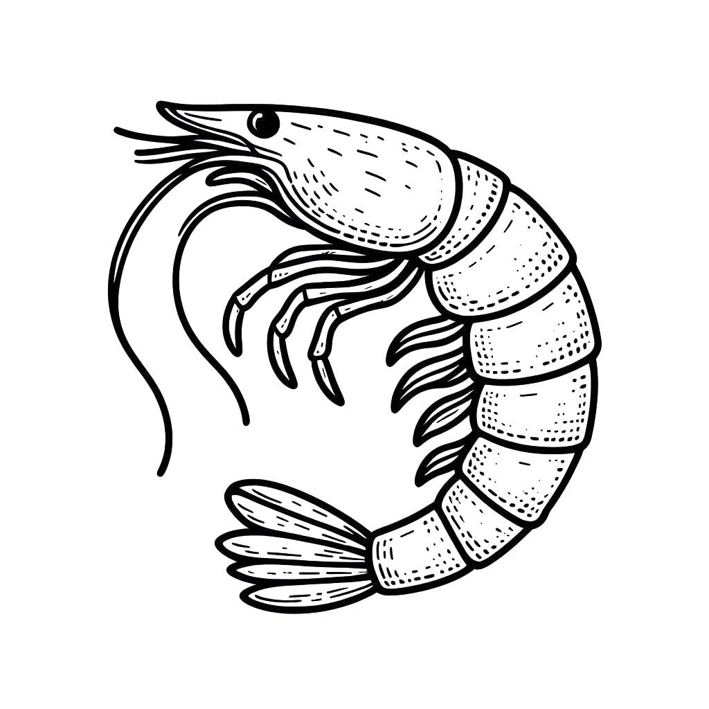 Dibujos de Camarones 1 para colorear