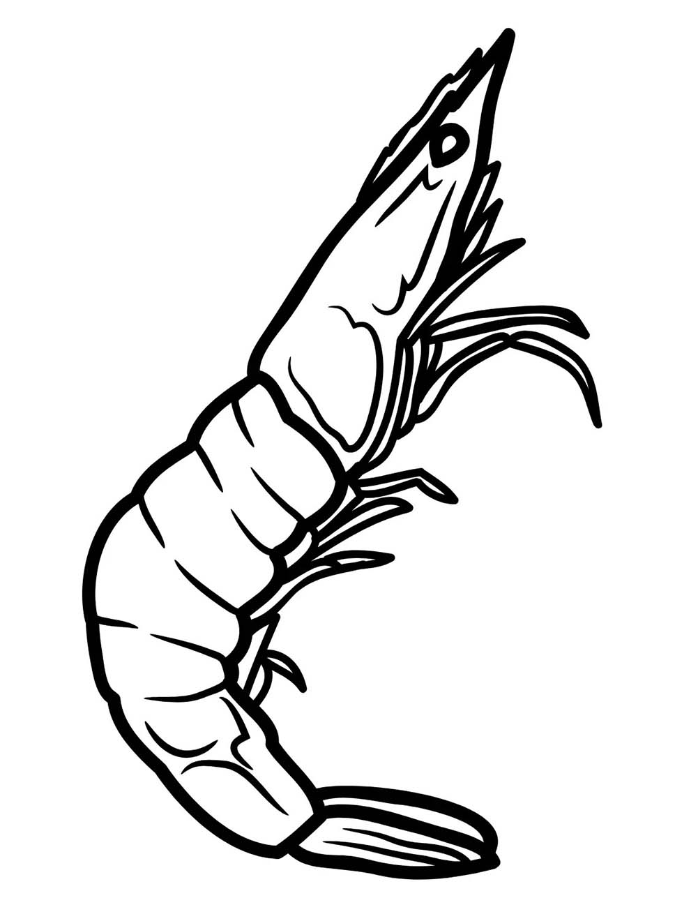 Dibujos de Camarones imprimible para niños para colorear