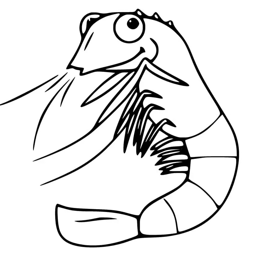 Dibujos de Camarones imprimir en niños. para colorear