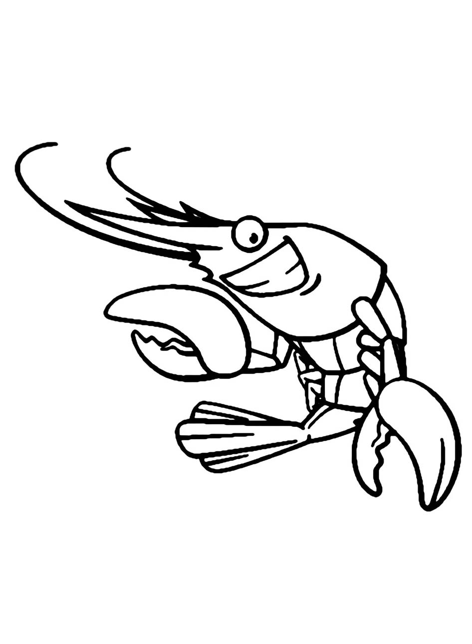 Dibujos de Camarones muy básico para colorear
