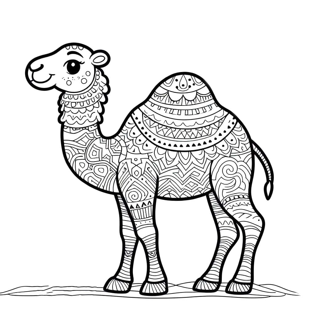 Dibujos de Camellos 1 para colorear