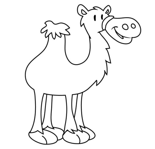 Dibujos de Camellos de dibujos animados para colorear