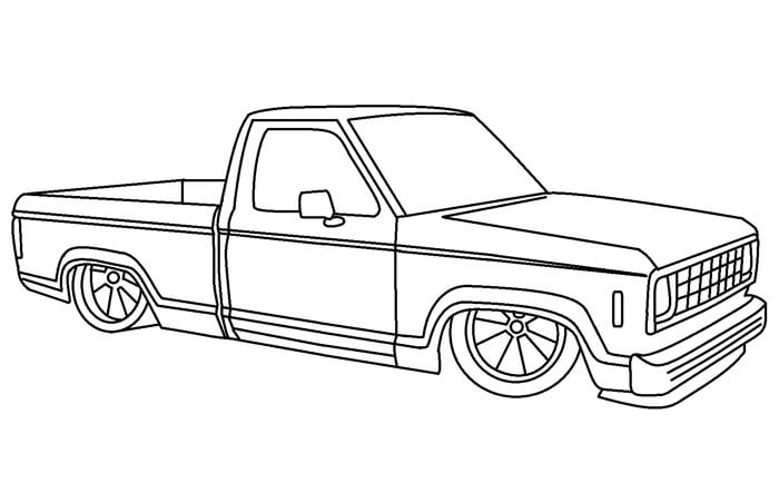 Dibujos de Camioneta Pickup Normal para colorear
