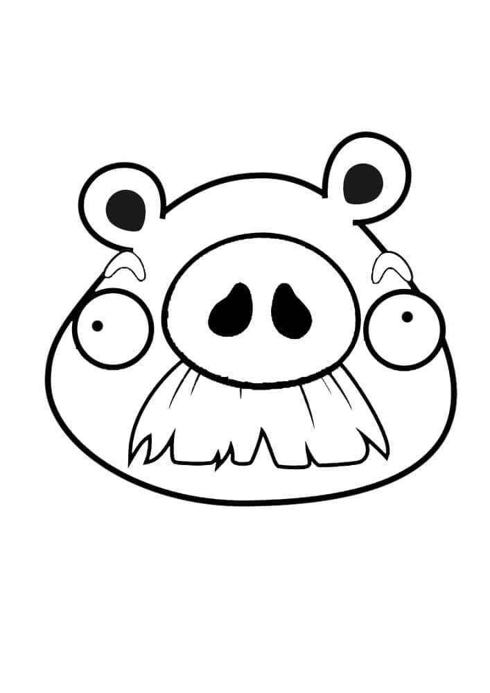 Capataz de Cerdo de Angry Birds para colorir
