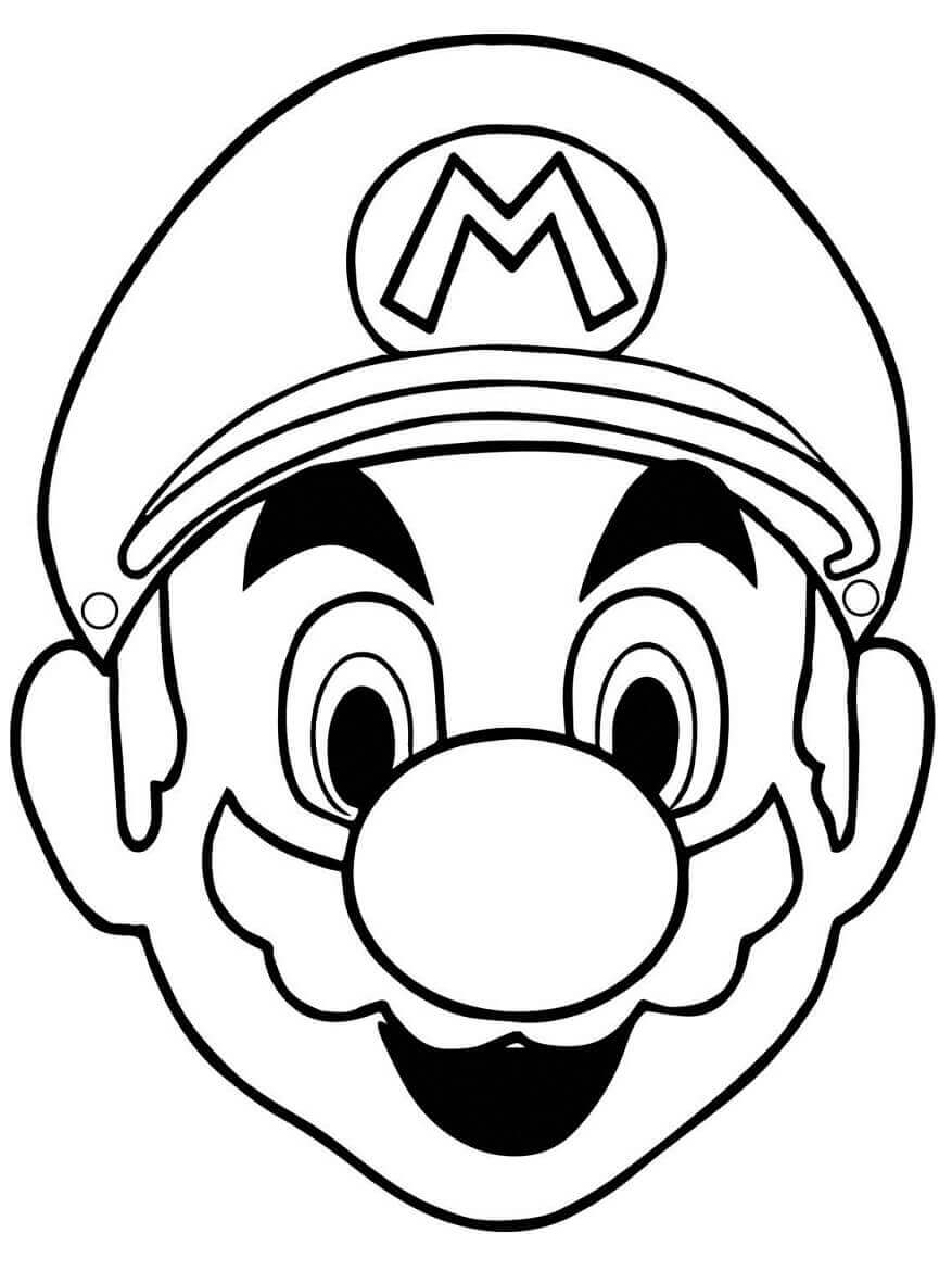 Dibujos de Cara de Mario para colorear