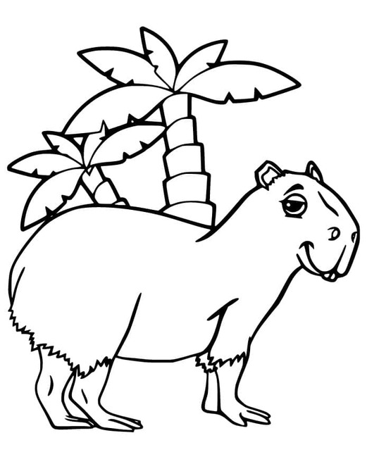 Dibujos de Carpincho imprimir para colorear