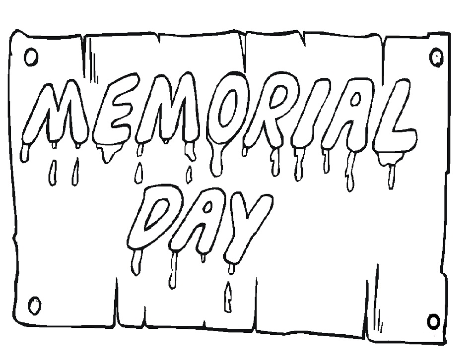 Dibujos de Cartel Del Día De Los Caídos para colorear