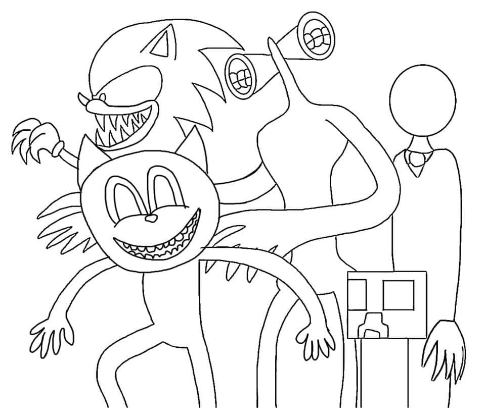 Dibujos de Cartoon Cat Básico en niños para colorear