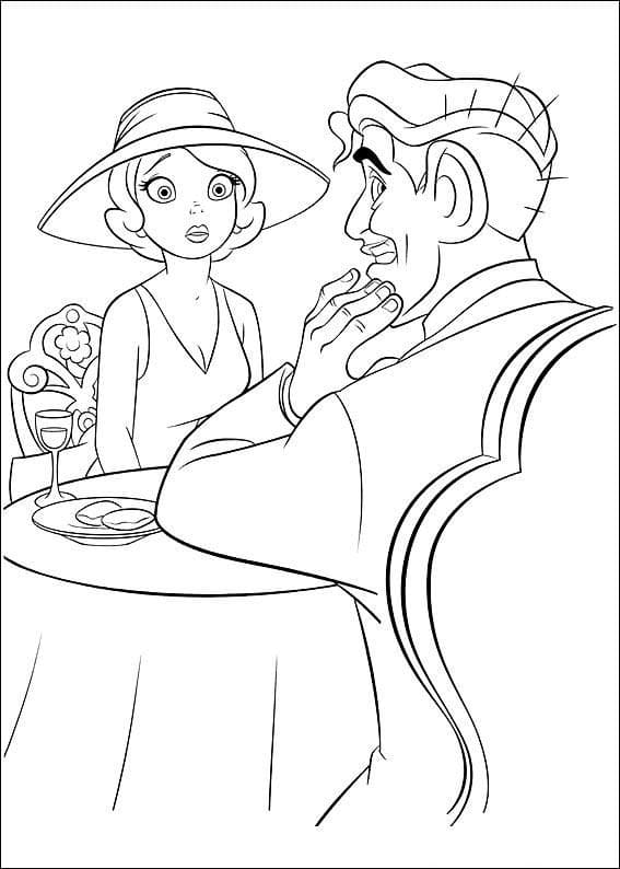Cena Del Príncipe y Charlotte para colorir