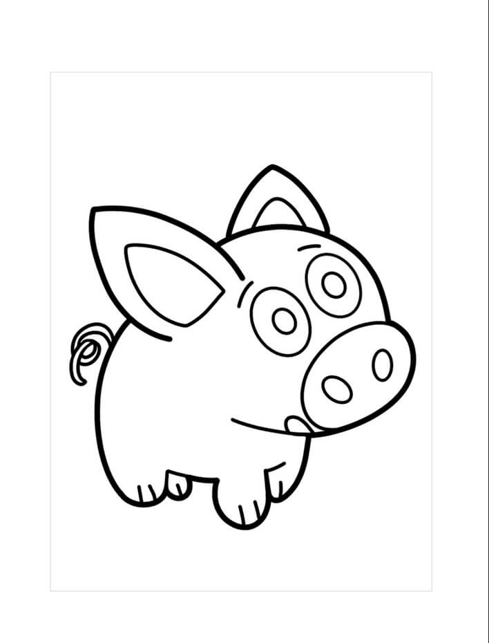 Dibujos de Cerdo Lindo para colorear