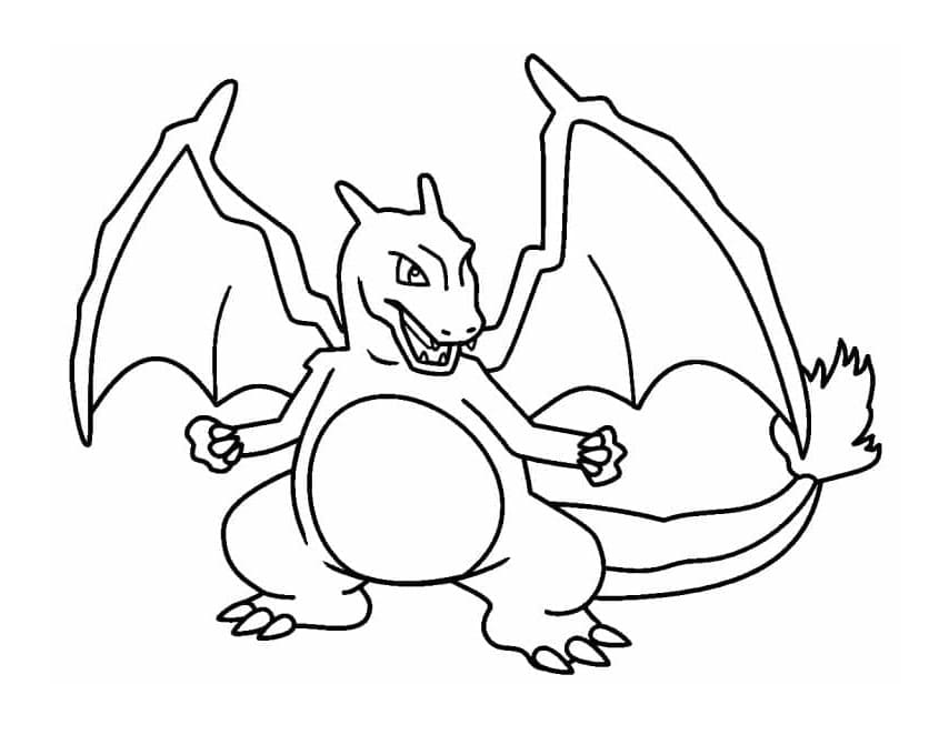 Dibujos de Charizard Pokémon para imprimir para colorear