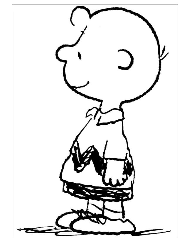 Charlie Brown Alegre para colorir