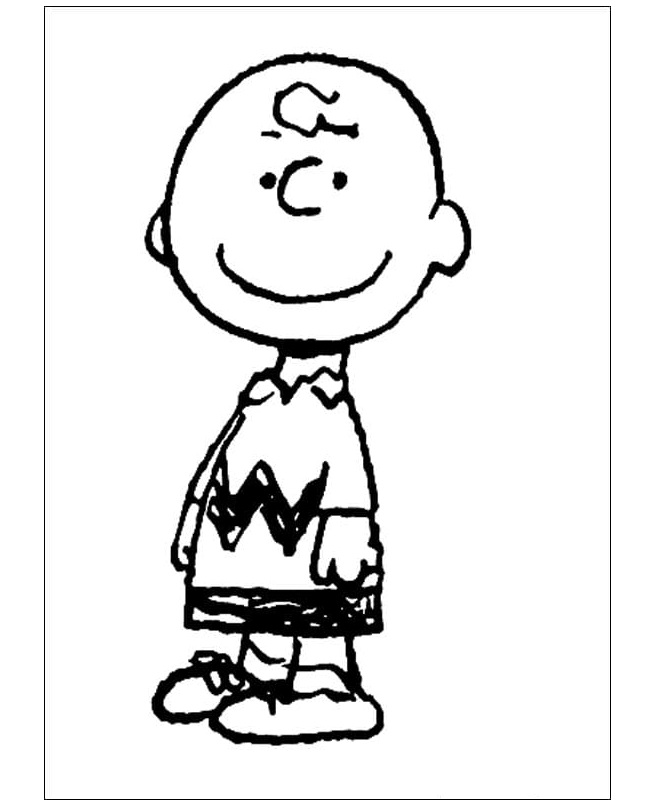 Charlie Brown de Pie para colorir