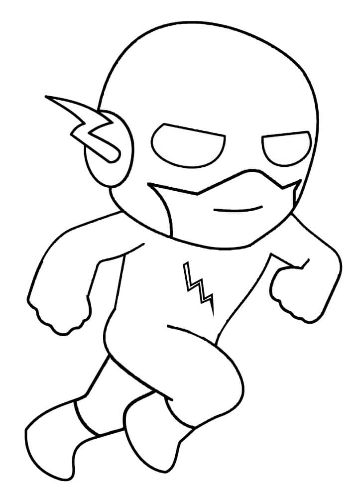 Chibi Flash Corriendo para colorir