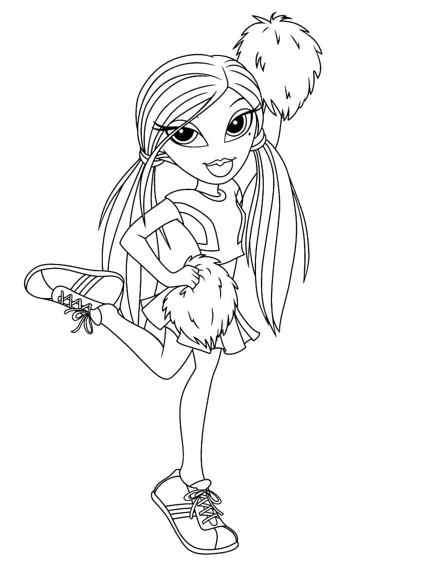 Dibujos de Chica animadora Bratz para colorear