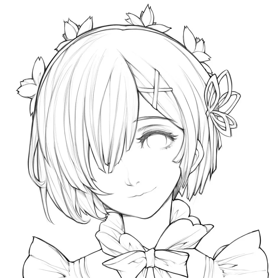 Dibujos de Chica Anime 1 para colorear