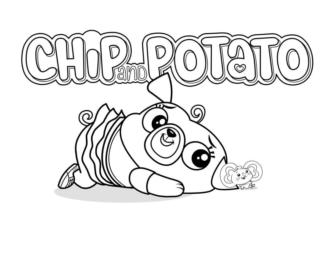 Dibujos de Chip y Potato Imprimibles para colorear