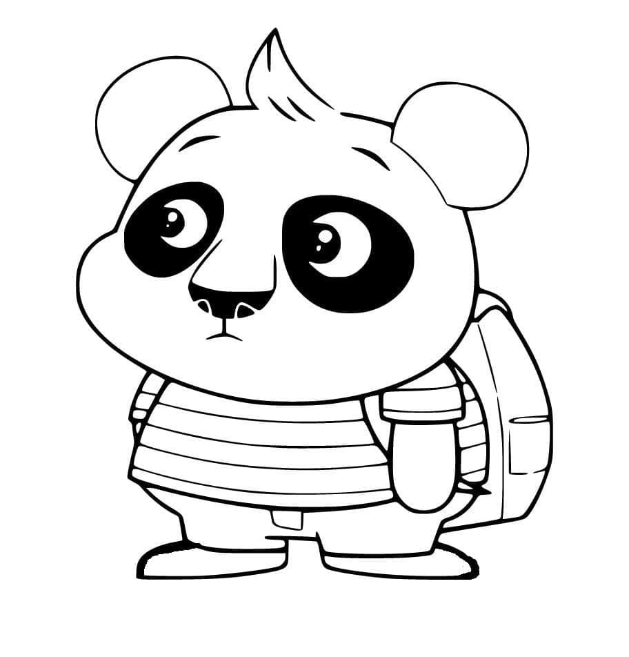 Dibujos de Chip y Potato Nico Panda para colorear