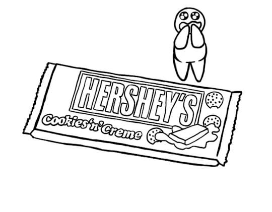 Chocolate de Dibujos Animados para colorir