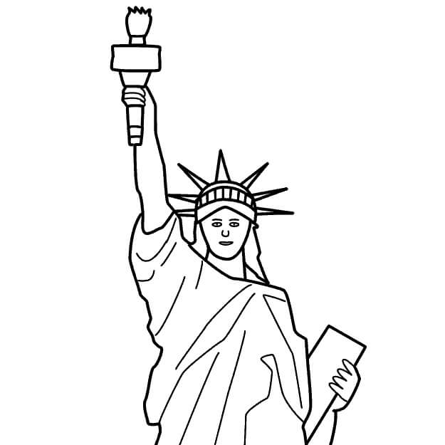 Cien Estatua de la Libertad para colorir