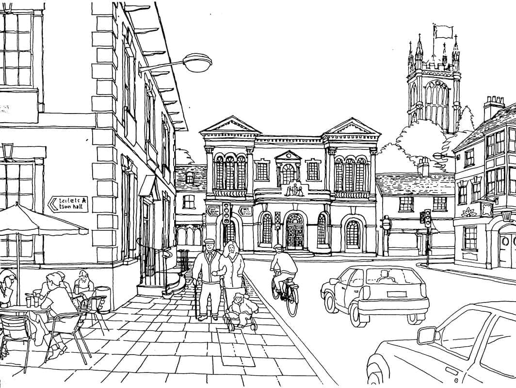 Dibujos de Ciudad 3 para colorear