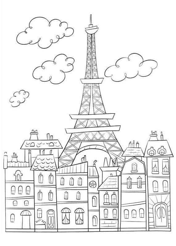 Dibujos de Ciudad básico para colorear
