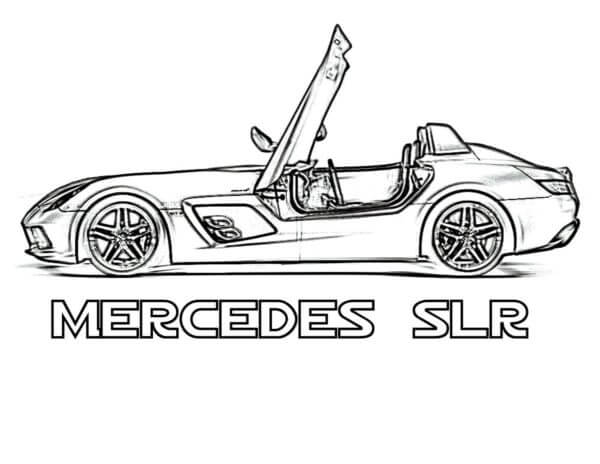 Dibujos de Coche De Carreras Mercedes-Benz CLR para colorear