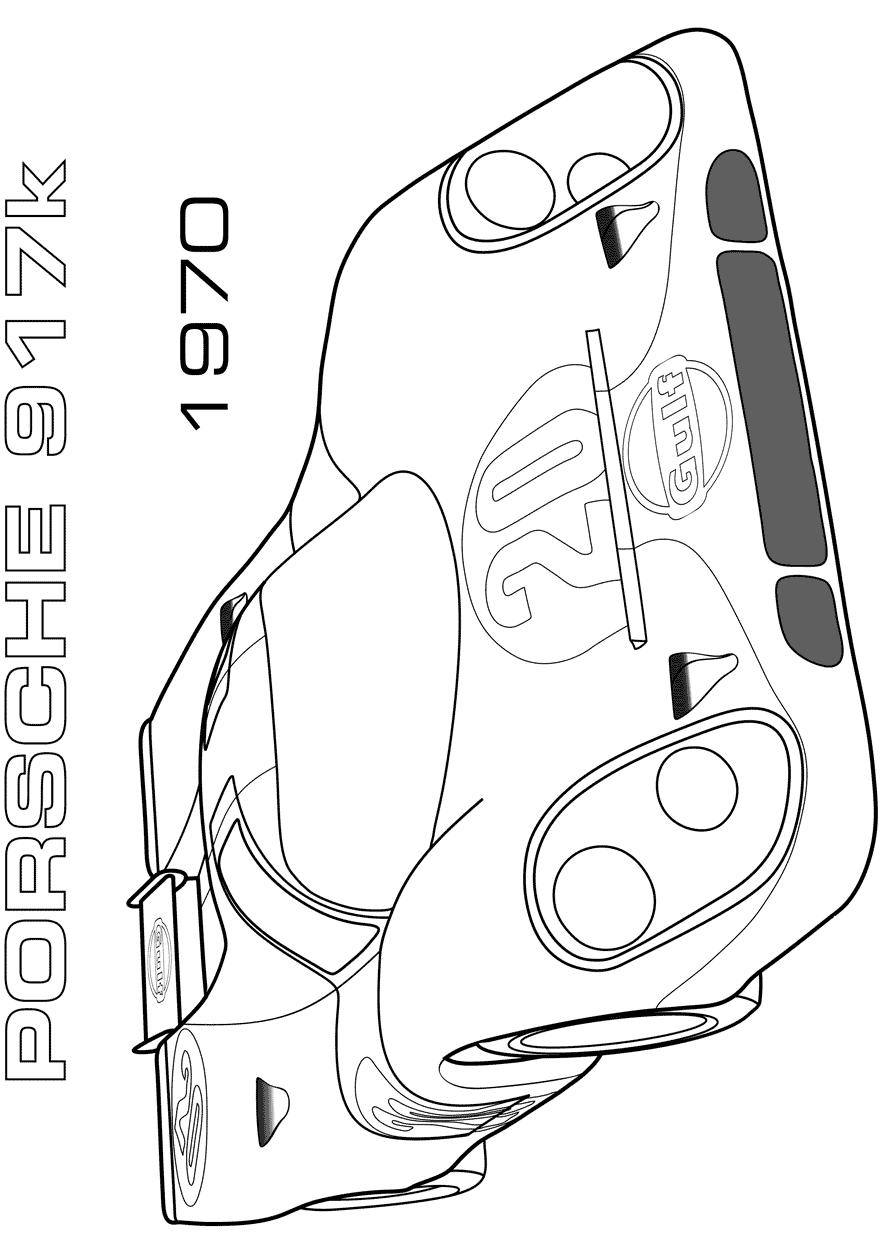 Coche De Carreras Porsche 917k para colorir