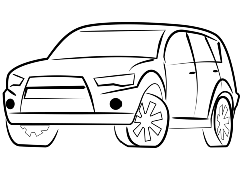Dibujos de Coche SUV para colorear