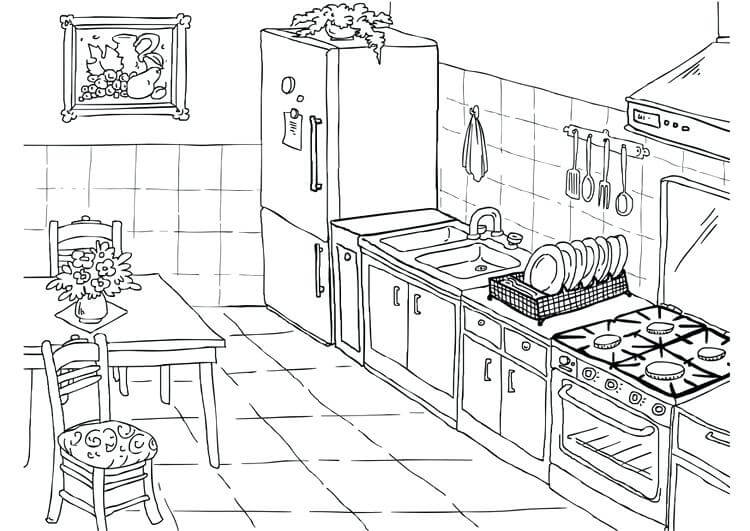 Cocina coloring pages