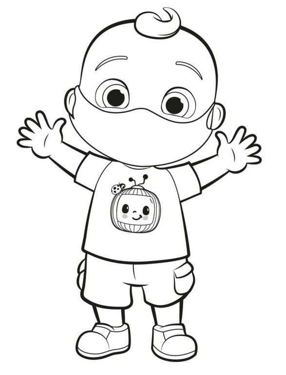Dibujos de Cocomelon básico para colorear