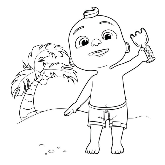 Dibujos de Cocomelon muy básico para colorear