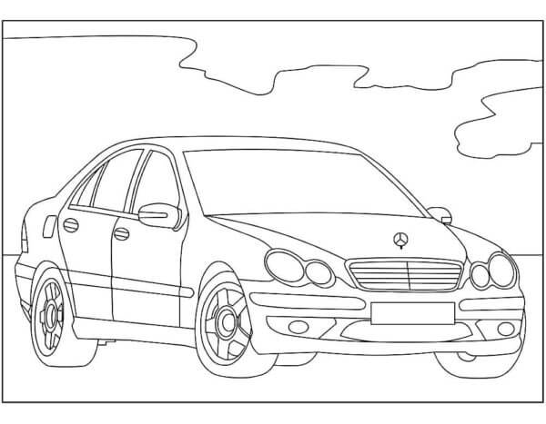 Dibujos de Cómodo Mercedes Clase C para colorear