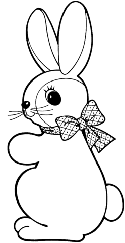 Dibujos de Conejo Encantador para colorear