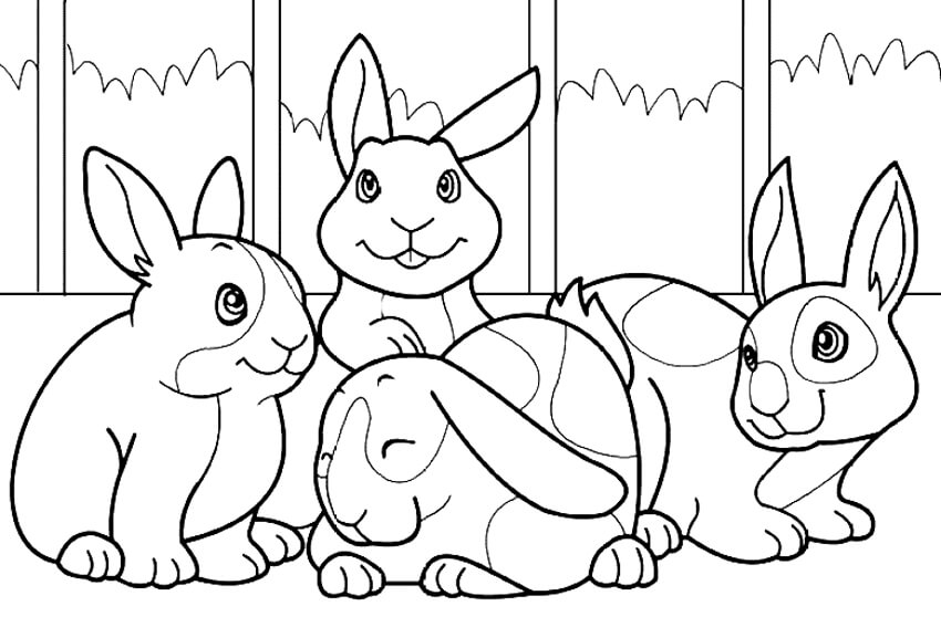 Dibujos de Conejo Mascota De La Manada para colorear