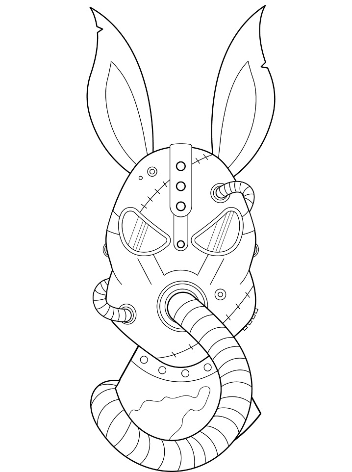 Conejo Steampunk para colorir