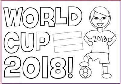 Copa del Mundo de Chicos 2018 para colorir